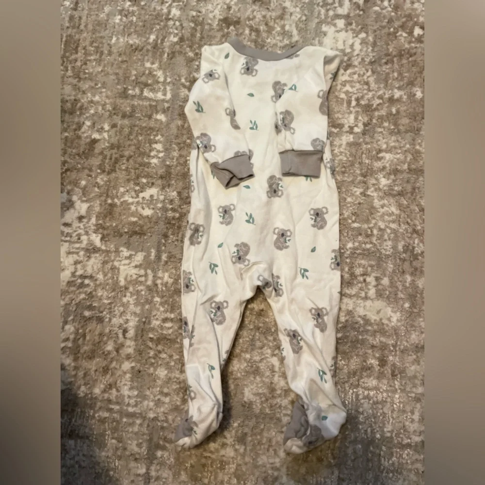 Carter's White and Gray Koala Footie size 6/9M